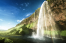 Wasserfall Seljalandsfoss, Island