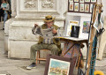 Straßenkünstler in Venedig