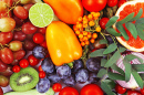 Frisches Bio-Gemüse und Obst