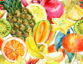 Aquarell-Frucht-Mix