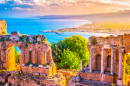 Ruinen des Theaters von Taormina, Sizilien