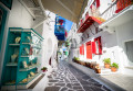 Straße in Mykonos, Griechenland