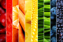 Regenbogen von Obst und Gemüse