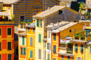 Bunte Häuser in Portofino, Italien