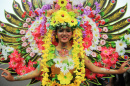 Blumenparade in Indonesien