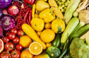 Regenbogen von Obst und Gemüse