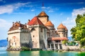 Chillon Schloss, Genfersee, die Schweiz