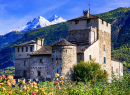 Mittelalterliches Schloss des Aostatals, Italien
