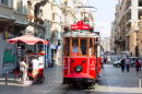 Retro- Tram in Istanbul, die Türkei