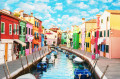 Kanal in Burano, Italien