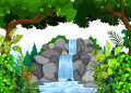 Wasserfall im Wald