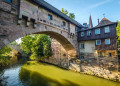Brücke über die Pegnitz, Nürnberg, Deutschland