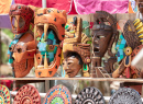 Maya-Masken, Chichen Itza, Mexiko
