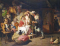 Bauernfamilie in der Stube