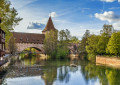 Fußgängerbrücke Kettensteg in Nürnberg, Deutschland