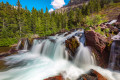 Wasserfall Redrock bei Many Glacier, Glacier-Nationalpark