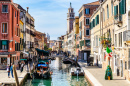 Kanal in Venedig, Italien