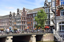 Kanal in Amsterdam, Niederlande