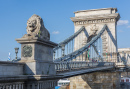 Die Kettenbrücke in Budapest, Ungarn