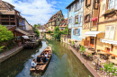 Kanal in Colmar, Elsass, Frankreich
