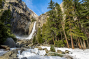 Lower Yosemite Falls im Winter