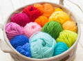 Farbige Garnknäuel