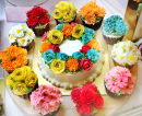 Frühlingsblumen Cupcakes