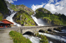 Wasserfall Låtefossen, Norwegen