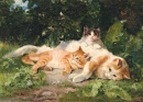 Katze mit ihren Kätzchen