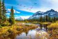 Rocky Mountains an einem Herbsttag