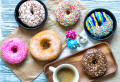 Bunte Donuts