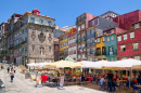 Historischer Ribeira-Platz von Porto, Portugal