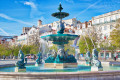 Brunnen am Rossio-Platz, Lissabon, Portugal