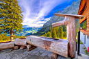 Holzbrunnen, Dorf in den Schweizer Alpen