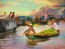 Vietnamesische Obstverkäufer