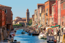Kanal in Murano, Italien