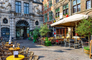 Straßencafé in Gent, Belgien