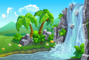 Wasserfall im Dschungel
