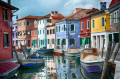 Kanal in Burano, Italien