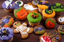 Halloween Kekse und Cupcakes
