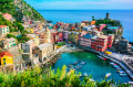 Stadt Vernazza, Ligurien, Italien