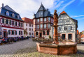 Marktplatz in Heppenheim, Deutschland