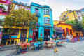 Straßencafé in Istanbul, Türkei