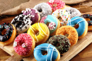 Auswahl an Donuts an Donuts