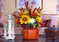 Herbstblumenarrangement
