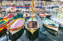 Boote vor Anker in Nizza, Frankreich