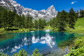 Matterhorn und Blauer See, Aostatal, Italien
