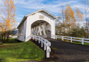 Die gedeckte Brücke Weddle, Oregon