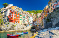 Fischerdorf Riomaggiore, Cinque Terre, Italien