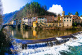 Dorf Bagni di Lucca, Toskana, Italien